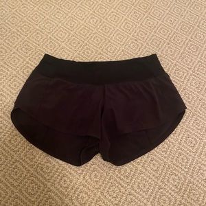 Lululemon black speed up shorts 2.5 inch